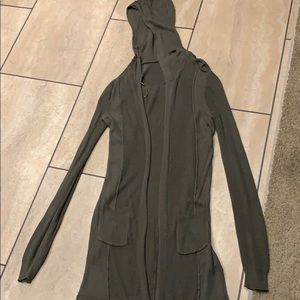 Cute long open sweater